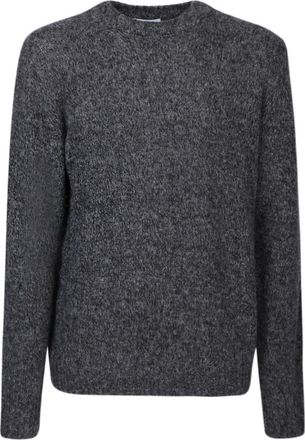 Lardini Rondgebreide trui - Heren - Ronde hals truien - Zwart - S - Wol - Truien & Vesten