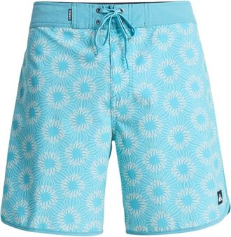 Quiksilver Boardshorts QUIKSILVER Surfsilk Scallop 18, Herren, Gr. 33(M/L), aqua ocean mayhem, Obermaterial: 88% Microfaser, 12% Elasthan;, Hosen Boardshorts