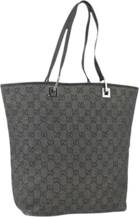 Gucci Pre-owned Canvas Tote - Dames - Vintage Shopper - Zwart - ONE Size - Vintage