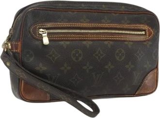 Louis Vuitton Pre-owned Clutches, female, Brown, Size: ONE SIZE Pre-owned Canvas Clutch