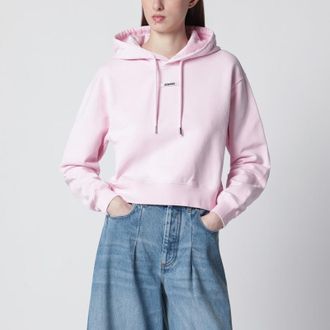 Jacquemus Pink hoodie with logo