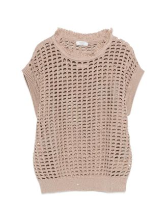 PESERICO Pink Crew Neck Sweater