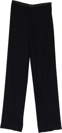 Emporio Armani Womens Cady Straight-Leg Trousers