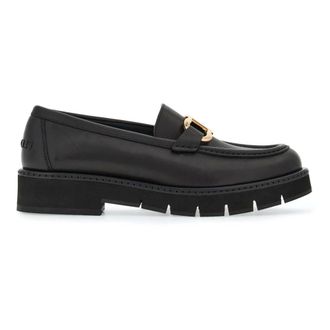 Ferragamo Loafers, female, Black, Size: 5 1/2 US Maryan Lug Loafers