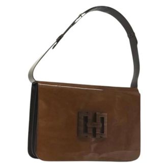 Ferragamo Tweedehands leren handtassen - Dames - Pre-owned - Bruin - Maat: ONE Size Leer