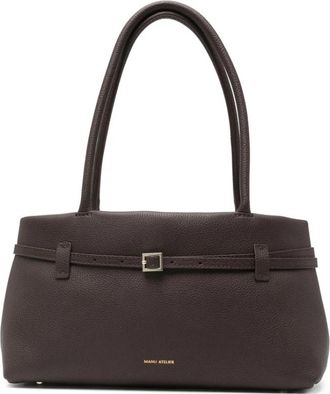 Manu Atelier Le Cambon East West - Dames - Schoudertassen - Bruin - ONE Size - Leer - Tassen