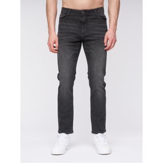 Henleys Heren Craze Comfort Denim Fitted Jeans (Houtskool)