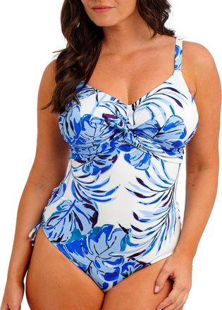 Fantasie Womens Kefalonia Twist Front Swimsuit - Blue polyamide - Size 38DD