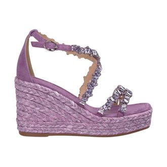 Alma En Pena Wedges, female, Purple, 5 UK, High wedge jewel straps