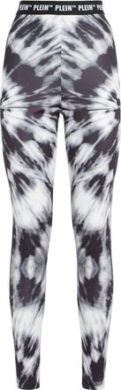 Philipp Plein Leggings Tie Dye - Dames - Leggings - Zwart - XS - Polyester - Broeken