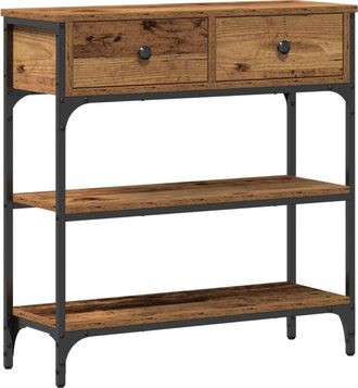 vidaXL Mesa Consola Con Caj&oacute;n Madera Vieja 72.5 X 25 X 75 Cm Vidaxl