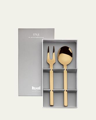 Mepra Stile Oro 2-Piece Serving Gift Box