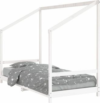 vidaXL Estructura De Cama Para Ni&ntilde;os Madera De Pino Blanco 90x200 Cm Vidaxl