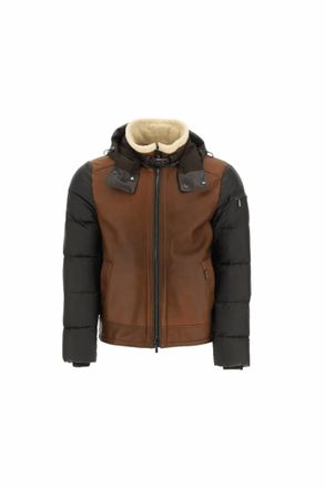 Moorer Mens Smith-Mes Bomber Jacket In Marrone