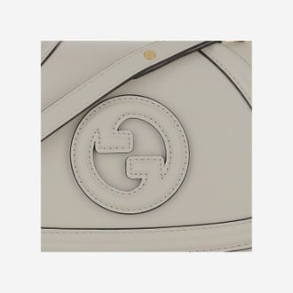 Gucci Womens Small Blondie Bag White Calf Skin Shoulder