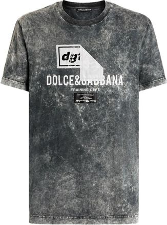 Dolce & Gabbana T-Shirt - Heren - T-shirts - Grijs - M - Katoen - Tops