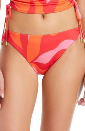 Sanctuary Abstract Print Bikini Bottoms in Red Energy at Nordstrom, Size X-Large