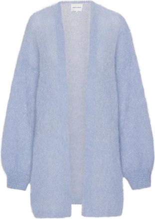 Americandreams Lee Midi Cardigan - Dames - Vesten - Blauw - S/M - Wol - Truien & Vesten