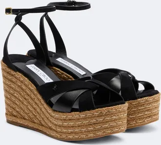 Jimmy Choo London Korra suede wedge sandals