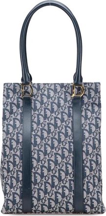 Dior Pre-owned Printed Textile Tote - Dames - Vintage Shopper - Blauw - ONE Size - Vintage