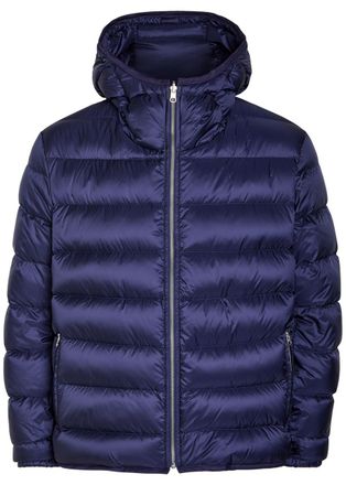 Ten c Ten C Padded Hooded Nylon Jacket - Navy - 50 (UK40 / L)