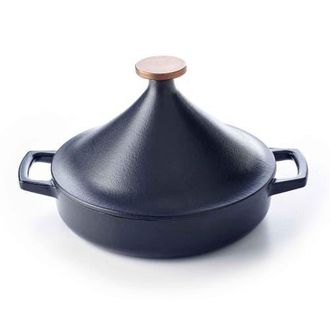alva Nori Enameled Cast Iron Moroccan Tagine, 3-Qt. in Black at Nordstrom