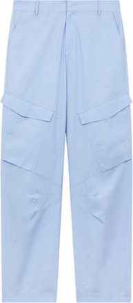 Dondup Camila Cargo Broek - Dames - Straight fit broeken - Blauw - W27 - Katoen - Broeken