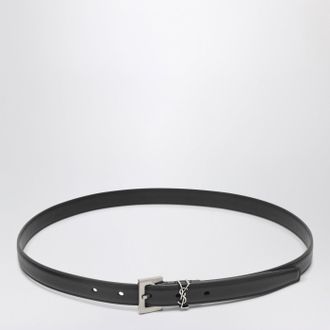 Saint Laurent Cintura Cassandre nera in pelle