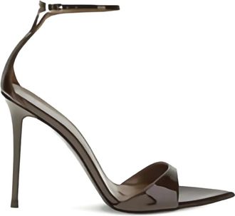 Giuseppe Zanotti 105 mm sandalen met puntige neus en enkelbandje - Bruin