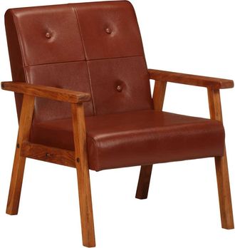 vidaXL Vidaxl Sill&oacute;n De Cuero Aut&eacute;ntico Marr&oacute;n