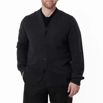 Burberry EKD Embroidered Cashmere Cardigan, Size Large