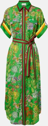 Alemais Fiesta printed belted shirt dress