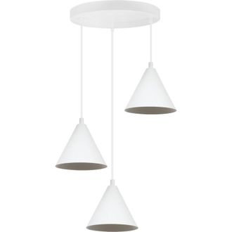 OEM L&aacute;mpara Colgante Soho Blanca 3 Platos 14cm E14