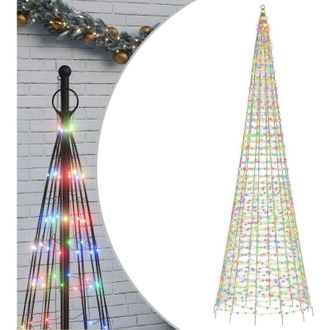 vidaXL &Aacute;rbol De Navidad En Asta De Bandera 1534 Led Colores 500 Cm Vidaxl