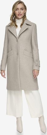Andrew Marc Womens Regine Soft Wool Boucle Coat