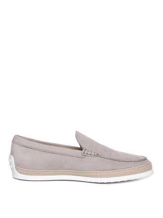 Tod's Suede loafers with seams and braid detail