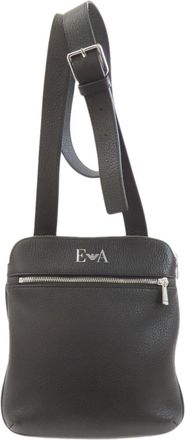 Emporio Armani Black Leather Shoulder Bag (Pre-Owned)