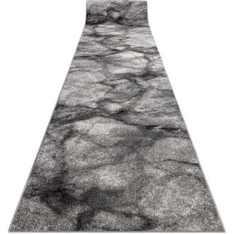 RugsX Rugsx - Runner silver Marble marble grey 120cm grey 120x890 cm