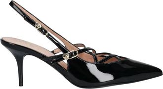 Love Moschino Strappy puntige pumps - Dames - Pumps - Zwart - 38 EU - Leer - Schoenen