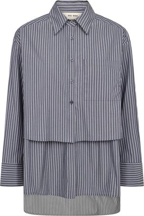 Mos Mosh Camisa - Blouses & Shirts - Mujer - Azul - XS