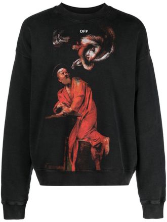Off-white S.Matthew cotton sweatshirt - men - Cotton - S - Black