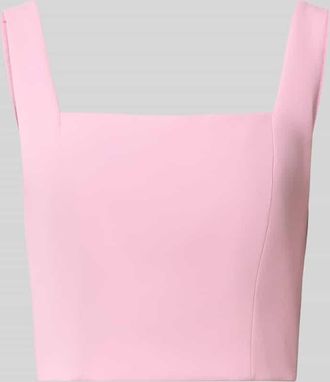 Jake*s Cropped Top mit Karree-Ausschnitt und r&uuml;ckseitigem Rei&szlig;verschluss in Rosa, Gr&ouml;&szlig;e 32