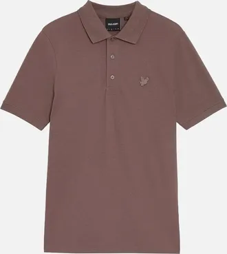 Lyle & Scott Mens Lyle & Scott Superfine Polo Shirt Tonal Plum Truffle - Brown - Size: 38