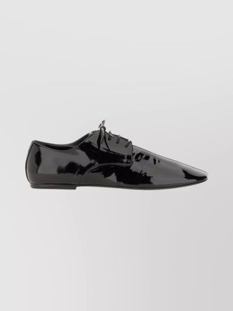 Dries Van Noten glossy patent lace-up pointed shoes