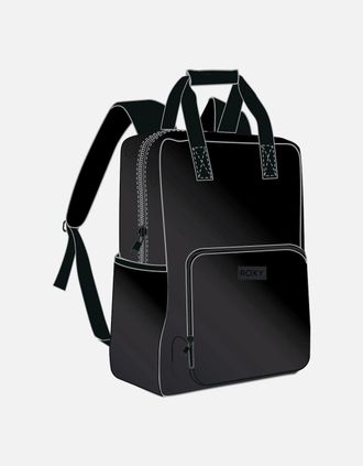 Roxy Womens Sugar Baby Backpack - Anthracite Simple Dots - Black - Size: ONE size