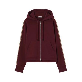 Burberry Zip-throughs, female, Red, Size: XS Harper Zip Hoodie