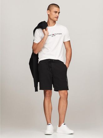 Tommy Hilfiger Mens Embroidered Tommy Logo Sweatshort - Black - XS