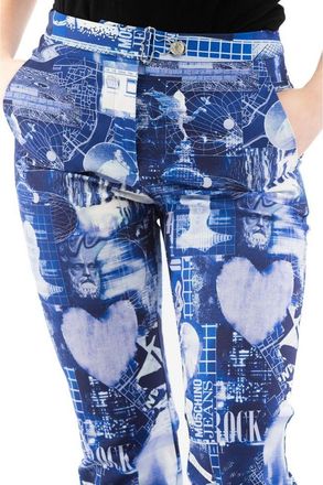 Moschino Womens Multicolor Cotton Casual Pants