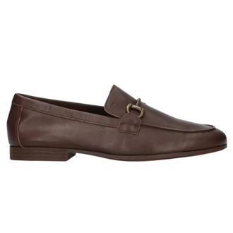 Frau Loafers, male, Brown, Size: 11 US Mocassino elegante in pelle con morsetto