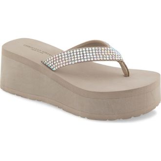 Christian Siriano Filix Platform Sandal in Simply Taupe at Nordstrom, Size 10